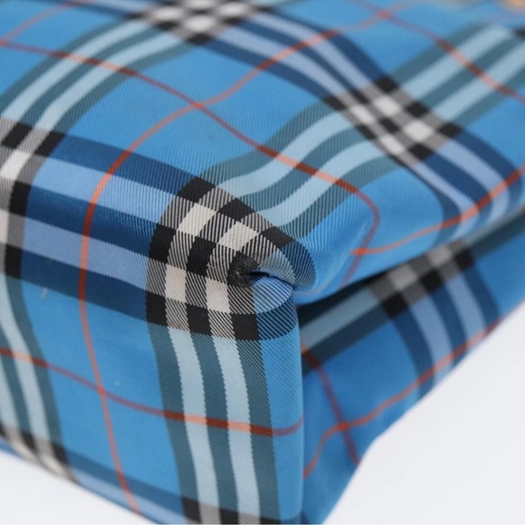 BURBERRY Blue Plaid Tote  Auth 87633 - Picture 5 of 10